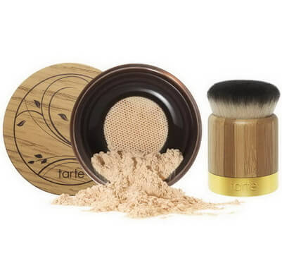 amazonian clay powder by tarte with a brush