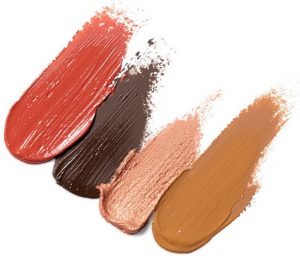 How to Contour: Step by Step contouring products swatches on white background