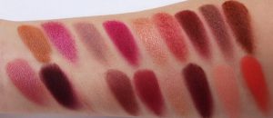 lime crime xl swatches on skin