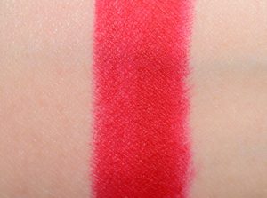 ruby woo red lipstick by mac swatch