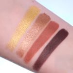 kylie kourt eye shadow palette the blue palette swatches on skin