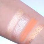kylie kourt eye shadow palette the pink palette swatches on skin