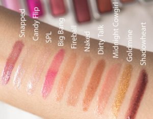 Urban Decay Hi-Fi Shine Ultra Cushion Lip Gloss: Swatches & Review urban decay hi fi shine ultra cushion lipgloss swatched on skin