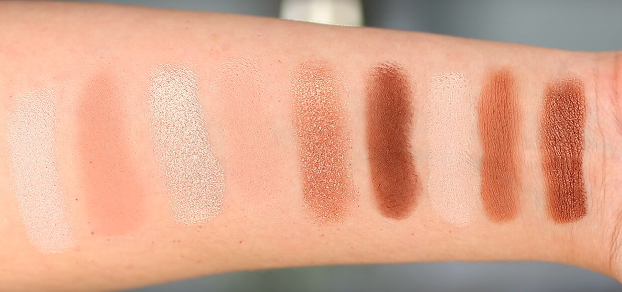 Tarte Aspyn Ovard Eye & Cheek Palette: Review and Swatches Tarte Aspyn Onvard eye and cheek palette swatches on skin