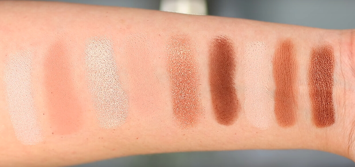 Tarte Aspyn Onvard eye and cheek palette swatches on skin