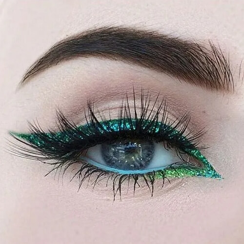 Glitter green arrows