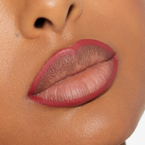 Bright eye liner used as a lip liner