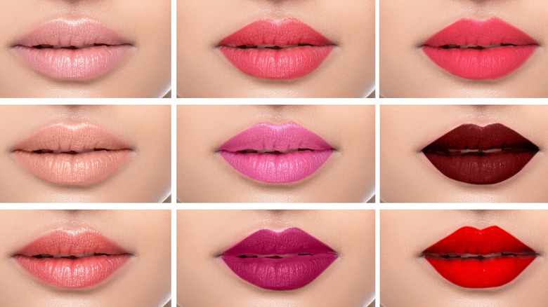 different lips with various colors
