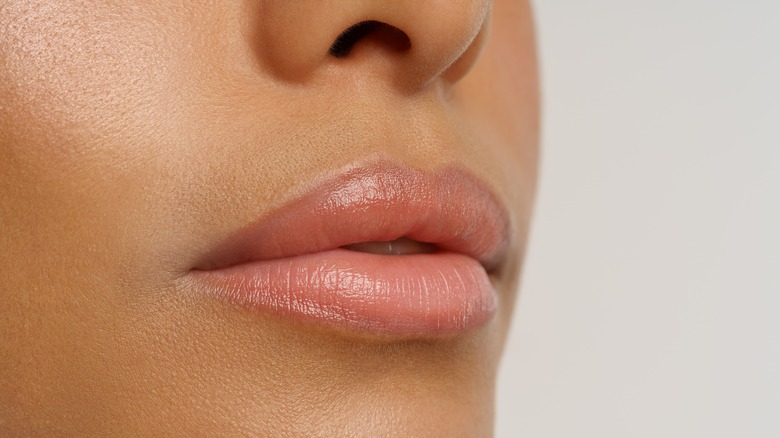 Woman with smooth lips