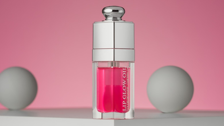 Pink Dior lip oil